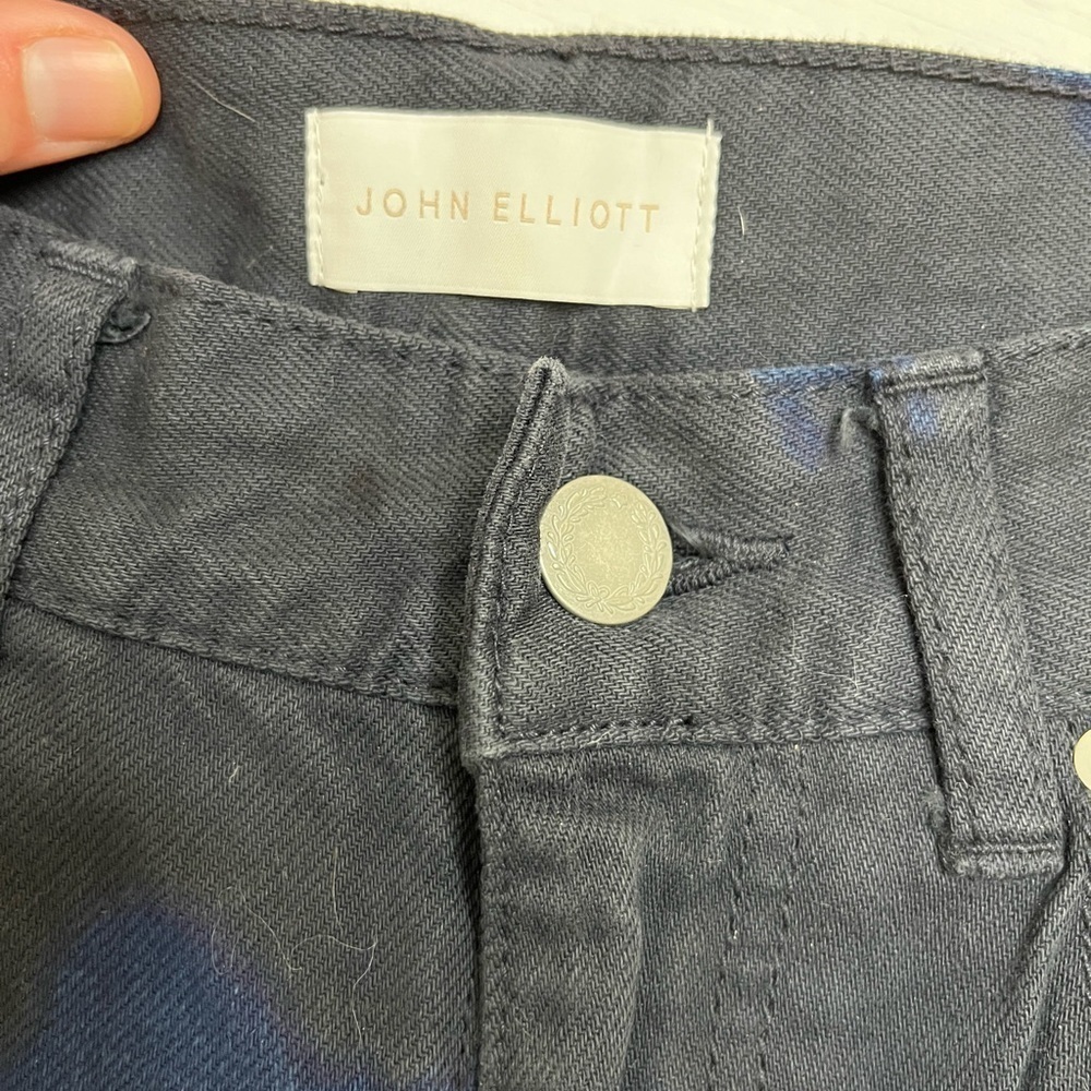 John Elliot RARE! Double Dye Riley Crop Jean Raw Hem, Sold Out, sz 25 - Picture 6 of 12